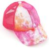 imageCC Kids CrissCross Elastic Band Ponytail Caps Messy Buns Trucker Plain Baseball Cap KIDSBT791Orange