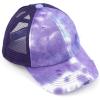 imageCC Kids CrissCross Elastic Band Ponytail Caps Messy Buns Trucker Plain Baseball Cap KIDSBT791Purple