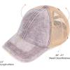 imageCC Kids CrissCross Elastic Band Stone Washed Denim Baseball Pony Cap for Kids KIDSBT1009Purple