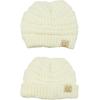imageCC Kids Cute Warm and Comfy Childrens Knit Ski Beanie HatIvory