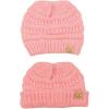imageCC Kids Cute Warm and Comfy Childrens Knit Ski Beanie HatPale Pink