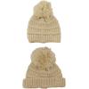 imageCC Kids Cute Warm and Comfy Pom Pom Childrens Knit Ski Beanie HatBeige
