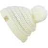 imageCC Kids Cute Warm and Comfy Pom Pom Childrens Knit Ski Beanie HatIvory