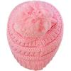 imageCC Kids Cute Warm and Comfy Pom Pom Childrens Knit Ski Beanie HatPale Pink
