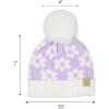 imageCC Kids Daisy Fur Pom Beanie for Boys Girls  Comfortable Soft Warm Children Youth Knit Skully Hat with Faux PomLavender