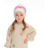 imageCC Kids Daisy Fur Pom Beanie for Boys Girls  Comfortable Soft Warm Children Youth Knit Skully Hat with Faux PomNew Candy Pink