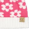imageCC Kids Daisy Fur Pom Beanie for Boys Girls  Comfortable Soft Warm Children Youth Knit Skully Hat with Faux PomNew Candy Pink
