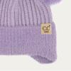 imageCC Kids Ear Flap Fur Pom Beanie for Boys Girls  Comfortable Soft Warm Children Youth Knit Skully Hat with Faux Fur PomDouble Pom  Lavender