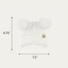 imageCC Kids Ear Flap Fur Pom Beanie for Boys Girls  Comfortable Soft Warm Children Youth Knit Skully Hat with Faux Fur PomDouble Pom  White