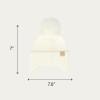 imageCC Kids Ear Flap Fur Pom Beanie for Boys Girls  Comfortable Soft Warm Children Youth Knit Skully Hat with Faux Fur PomIvory