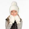 imageCC Kids Ear Flap Fur Pom Beanie for Boys Girls  Comfortable Soft Warm Children Youth Knit Skully Hat with Faux Fur PomIvory
