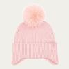 imageCC Kids Ear Flap Fur Pom Beanie for Boys Girls  Comfortable Soft Warm Children Youth Knit Skully Hat with Faux Fur PomPink