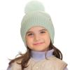 imageCC Kids Ear Flap Fur Pom Beanie for Boys Girls  Comfortable Soft Warm Children Youth Knit Skully Hat with Faux Fur PomSingle Pom  Sage