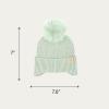 imageCC Kids Ear Flap Fur Pom Beanie for Boys Girls  Comfortable Soft Warm Children Youth Knit Skully Hat with Faux Fur PomSingle Pom  Sage