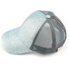 imageCC Kids Ponytail Caps Messy Buns Trucker Plain Baseball Cap BT6KIDSMint