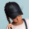 imageCC Kids Ponytail Caps Messy Buns Trucker Plain Baseball Cap BT6KIDSNavy