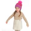 imageCC Kids Sequin Fur Pom Beanie for Boys Girls  Comfortable Soft Warm Children Youth Knit Skully Hat with Faux Fur PomHot Pink