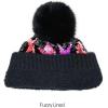 imageCC Kids Sequin Fur Pom Beanie for Boys Girls  Comfortable Soft Warm Children Youth Knit Skully Hat with Faux Fur PomMulti Star 2