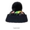 imageCC Kids Sequin Fur Pom Beanie for Boys Girls  Comfortable Soft Warm Children Youth Knit Skully Hat with Faux Fur PomMulti Star 3