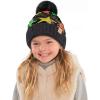 imageCC Kids Sequin Fur Pom Beanie for Boys Girls  Comfortable Soft Warm Children Youth Knit Skully Hat with Faux Fur PomMulti Star 3