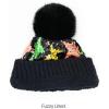 imageCC Kids Sequin Fur Pom Beanie for Boys Girls  Comfortable Soft Warm Children Youth Knit Skully Hat with Faux Fur PomMulti Star 4