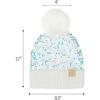 imageCC Kids Sequin Fur Pom Beanie for Boys Girls  Comfortable Soft Warm Children Youth Knit Skully Hat with Faux Fur PomWhite
