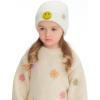 imageCC Kids Smile Face Rhinestone Beanie for Boys Girls  Recycled Yarn Comfortable Soft Warm Children Youth Knit Skully HatIvory