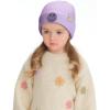 imageCC Kids Smile Face Rhinestone Beanie for Boys Girls  Recycled Yarn Comfortable Soft Warm Children Youth Knit Skully HatLavender