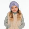 imageCC Kids Smile Face Rhinestone Beanie for Boys Girls  Recycled Yarn Comfortable Soft Warm Children Youth Knit Skully HatLavender