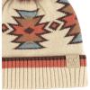 imageCC Kids Southwest Pattern Fur Pom Beanie for Boys Girls  Comfortable Soft Warm Children Youth Knit Skully Hat with Faux PomBeige