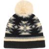imageCC Kids Southwest Pattern Fur Pom Beanie for Boys Girls  Comfortable Soft Warm Children Youth Knit Skully Hat with Faux PomBlack