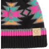 imageCC Kids Southwest Pattern Fur Pom Beanie for Boys Girls  Comfortable Soft Warm Children Youth Knit Skully Hat with Faux PomBlack Multi