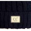 imageCC Kids Suede Patch Snuggly Soft Warm Knit Pom Cuff BeanieCable Knit Faux Fur  Black