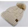 imageCC Knit Beanie Hat  Fuzzy Fleece Lined Warm Winter Hat for Women Soft Stretchy Slouchy Knit Cap Cold Weather BeanieBeige