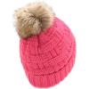 imageCC Knit Beanie Hat  Fuzzy Fleece Lined Warm Winter Hat for Women Soft Stretchy Slouchy Knit Cap Cold Weather BeanieCandy Pink