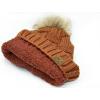 imageCC Knit Beanie Hat  Fuzzy Fleece Lined Warm Winter Hat for Women Soft Stretchy Slouchy Knit Cap Cold Weather BeanieClay