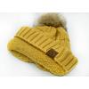 imageCC Knit Beanie Hat  Fuzzy Fleece Lined Warm Winter Hat for Women Soft Stretchy Slouchy Knit Cap Cold Weather BeanieHoney Mustard
