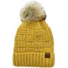 imageCC Knit Beanie Hat  Fuzzy Fleece Lined Warm Winter Hat for Women Soft Stretchy Slouchy Knit Cap Cold Weather BeanieHoney Mustard