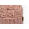imageCC Knit Beanie Hat  Fuzzy Fleece Lined Warm Winter Hat for Women Soft Stretchy Slouchy Knit Cap Cold Weather BeanieIndi Pink