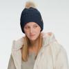 imageCC Knit Beanie Hat  Fuzzy Fleece Lined Warm Winter Hat for Women Soft Stretchy Slouchy Knit Cap Cold Weather BeanieNavy Blue