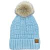 imageCC Knit Beanie Hat  Fuzzy Fleece Lined Warm Winter Hat for Women Soft Stretchy Slouchy Knit Cap Cold Weather BeanieSky Blue