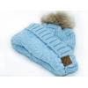 imageCC Knit Beanie Hat  Fuzzy Fleece Lined Warm Winter Hat for Women Soft Stretchy Slouchy Knit Cap Cold Weather BeanieSky Blue