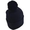 imageCC Knit Beanie with 2 Detachable Matching and Natural Poms  Soft Cuffed Winter Hat Warm Stretchy Skull CapBlack