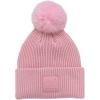 imageCC Knit Beanie with 2 Detachable Matching and Natural Poms  Soft Cuffed Winter Hat Warm Stretchy Skull CapBlush Pink