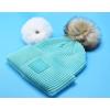 imageCC Knit Beanie with 2 Detachable Matching and Natural Poms  Soft Cuffed Winter Hat Warm Stretchy Skull CapMint