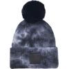 imageCC Knit Beanie with 2 Detachable Matching and Natural Poms  Soft Cuffed Winter Hat Warm Stretchy Skull CapTie Dye Dark Grey  Light Grey