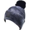 imageCC Knit Beanie with 2 Detachable Matching and Natural Poms  Soft Cuffed Winter Hat Warm Stretchy Skull CapTie Dye Dark Grey  Light Grey