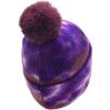imageCC Knit Beanie with 2 Detachable Matching and Natural Poms  Soft Cuffed Winter Hat Warm Stretchy Skull CapTie Dye Iris  Wild Ginger