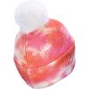 imageCC Knit Beanie with 2 Detachable Matching and Natural Poms  Soft Cuffed Winter Hat Warm Stretchy Skull CapTie Dye Orange  Peach