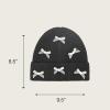 imageCC Knit Mini Velvet Bow Cuff Beanie for WomenBlackIvory